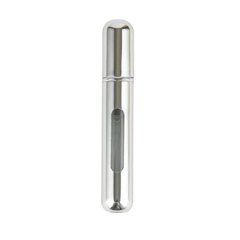 Portable Perfume Atomizer Spray Bottle 8ml Refillable Scent Pump for Travel Use - Silver
