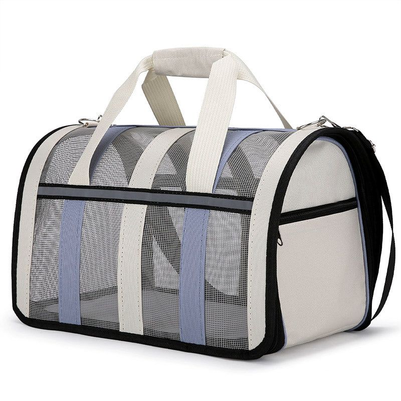 Pet Carrier Bag Portable Travel Cat Tote Bag Soft Breathable Cat Bag for Outdoor - Blue