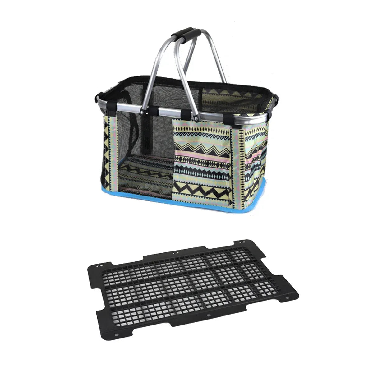 Pet Outdoor Carrying Baskets Portable Cat Dog Travel Bags Pet Carrier Breathable - Blue