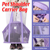 Escape Proof Pet Carrier Mesh Shoulder Bag Small Pet Travel Secure Strap Use