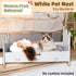 Wooden Cat Bed White Wooden Cat Bed Pet Cat and Dog Bed Comfortable Durable