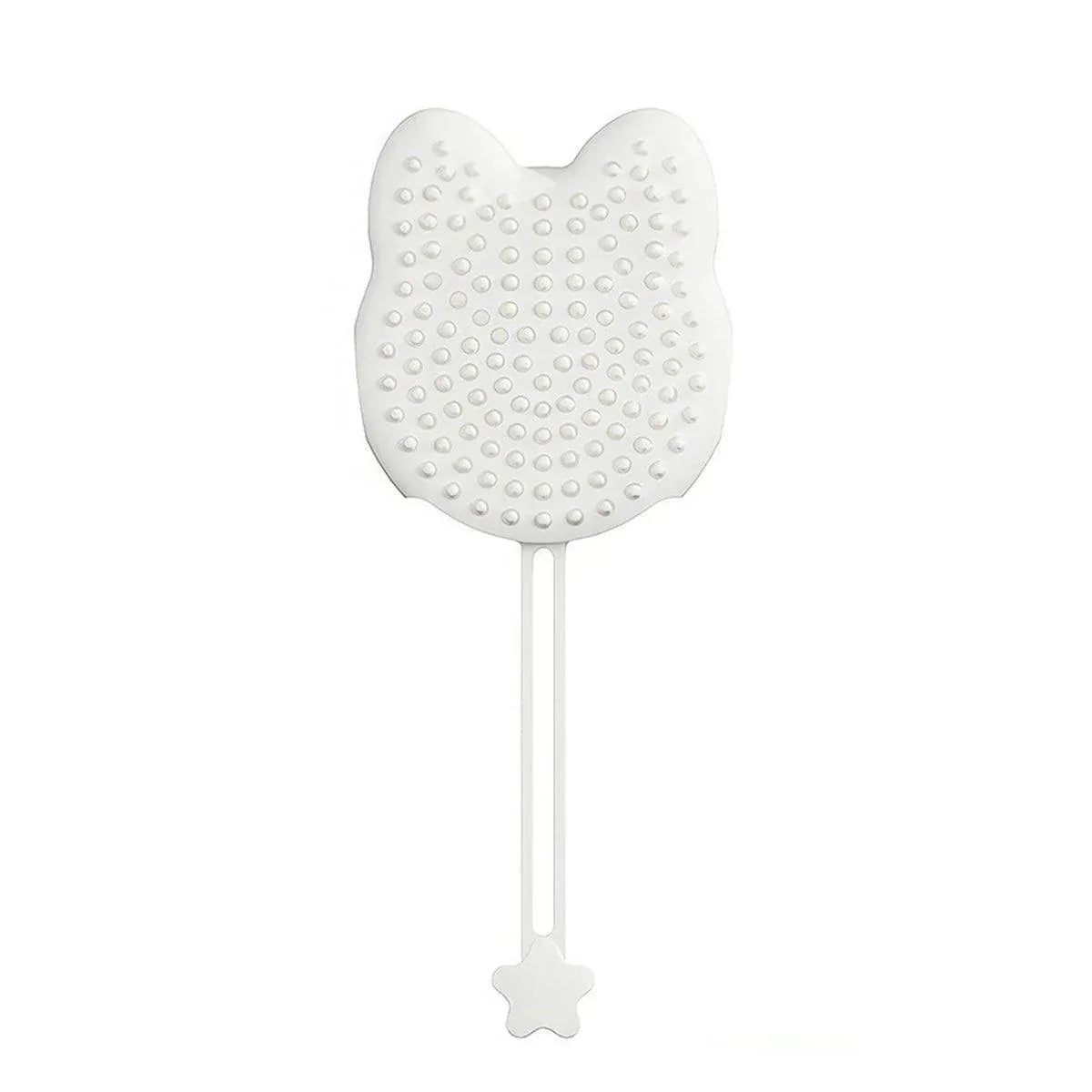 Double Hand Cat Bath Gloves Hair Removal Comb Grooming Floating Hair - White