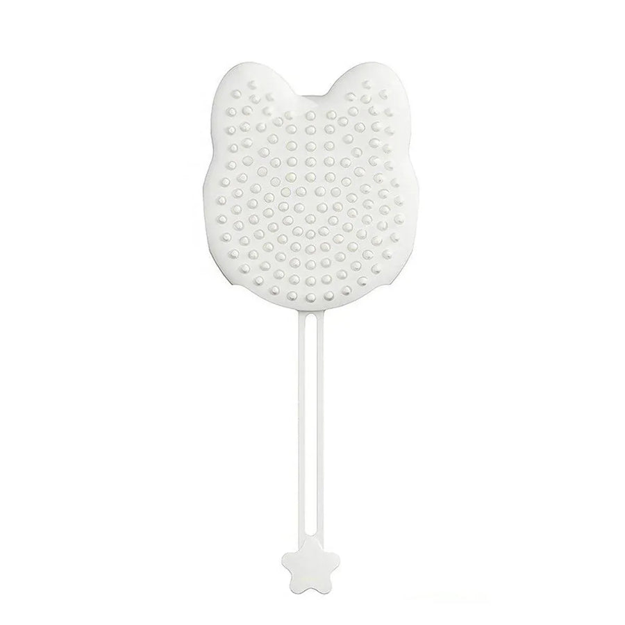 Double Hand Cat Bath Gloves Hair Removal Comb Grooming Floating Hair - White