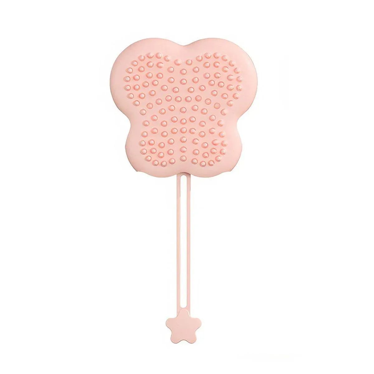 Double Hand Cat Bath Gloves Hair Removal Comb Grooming Floating Hair - Pink
