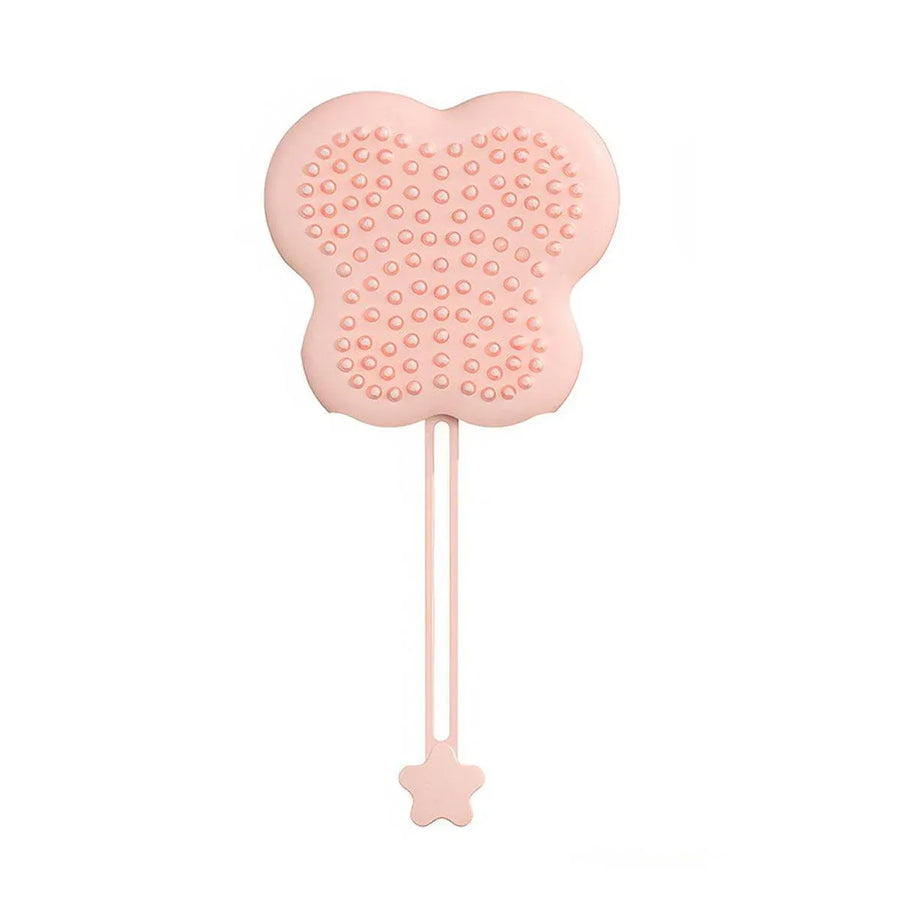 Double Hand Cat Bath Gloves Hair Removal Comb Grooming Floating Hair - Pink