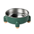 Anti-Tip Stainless Steel Dog Bowl Pet Basin for Dogs Cats Durable Feeding Dish - Green