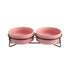 Ceramic Pet Bowl Cat Food Bowl Dog Bowl Drinking Bowl Pet Water Food Dish - Pink