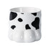 Ceramic Cat Food Bowl Cute Drinking Bowl for Pets Non Slip Food Water Dish Bowl - White