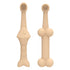 2PCS Pet Toothbrush Double for Dogs Cats Puppies Oral Hygiene Teeth Cleaning - Yellow