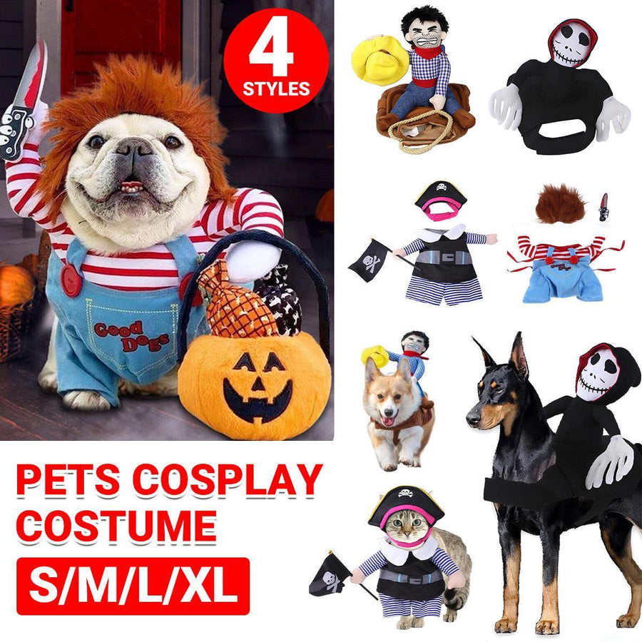Halloween Dog Costume Pet Accessories Funny Dress Up for Small Medium Dogs - Hat Model-M