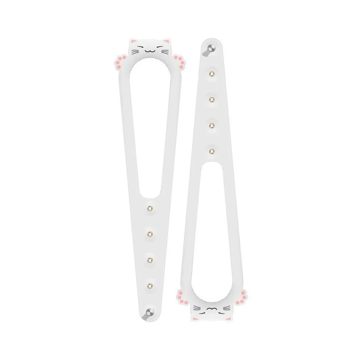 2PCS Adjustable Cat Door Strap for Room Access Control Prevent Large Pets Entering - White