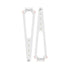 2PCS Adjustable Cat Door Strap for Room Access Control Prevent Large Pets Entering - White