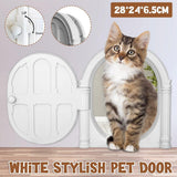 Controllable Cat Dog Door Flap for Pet House Adjustable Entry Exit Pet Door