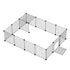 16pcs Large Cat Cage Indoor Cat Villa Double Layer Cat House Anti-jump Cat Fence - Black