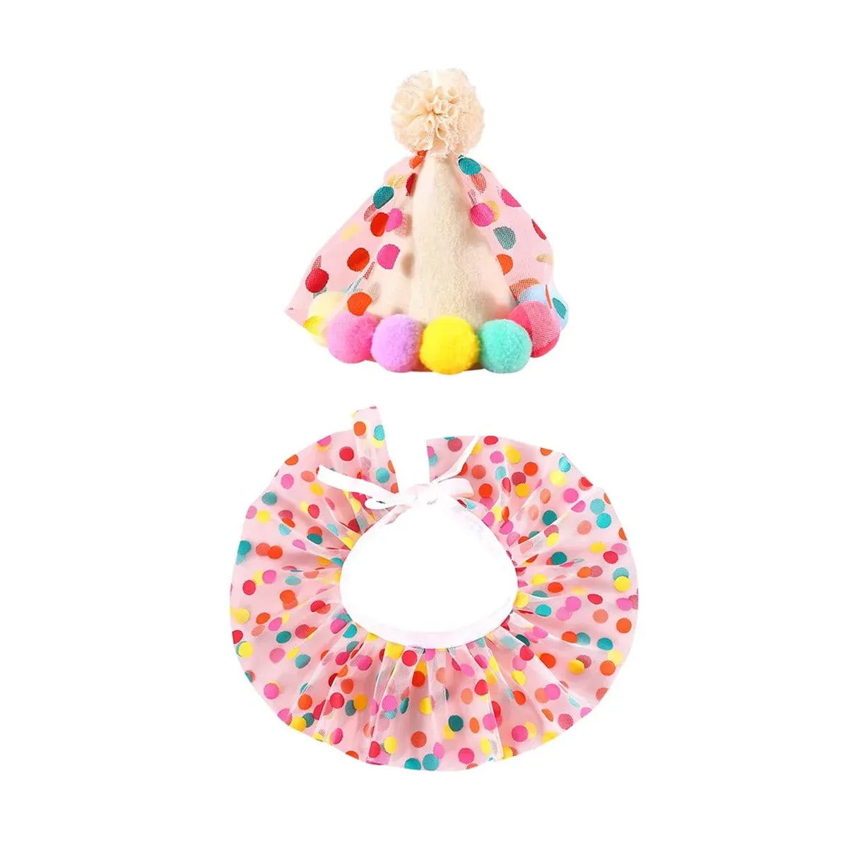 Dog Cat Birthday Dress Bib Felt Hat Party Supplies Drool Towel for Pet Parties - S