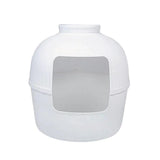 Plastic Pet Kennel Small Dog Cat Litter Box Teddy Villa Easy Clean Hair Guard - White