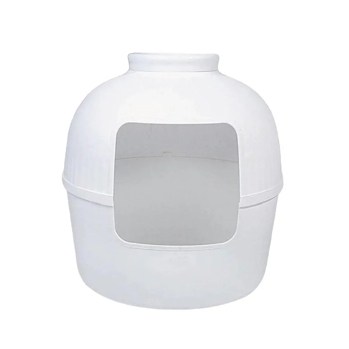 Plastic Pet Kennel Small Dog Cat Litter Box Teddy Villa Easy Clean Hair Guard - White