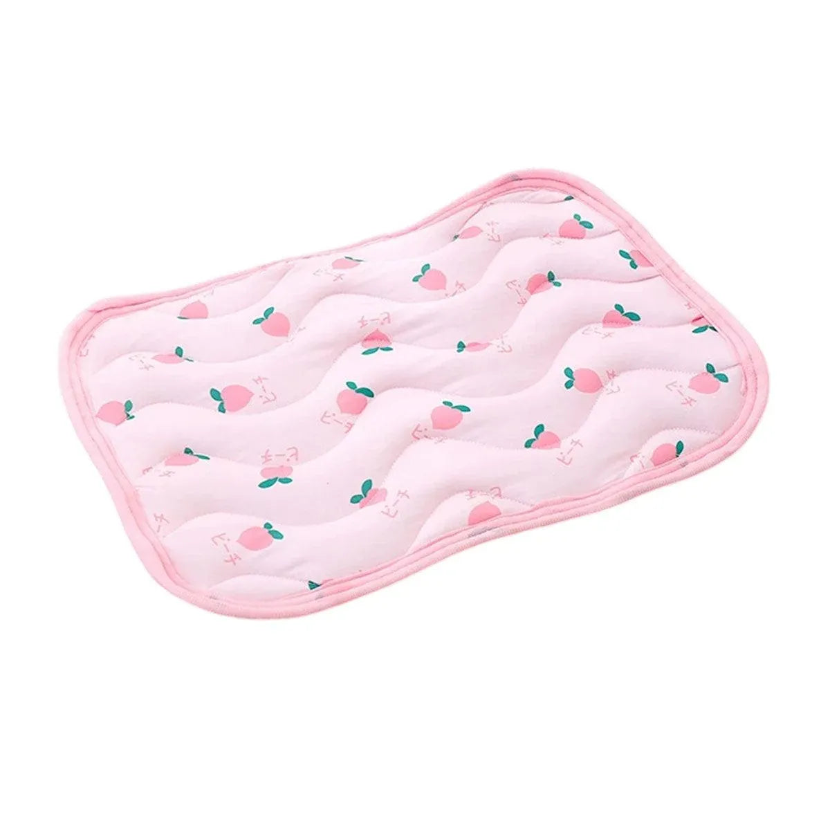 Pet Cooling Mat Ice Silk Summer Bed Pad Breathable Sleeping Cushion for Cats Dog - Pink-XL