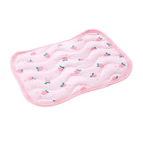Pet Cooling Mat Ice Silk Summer Bed Pad Breathable Sleeping Cushion for Cats Dog - Pink-XL