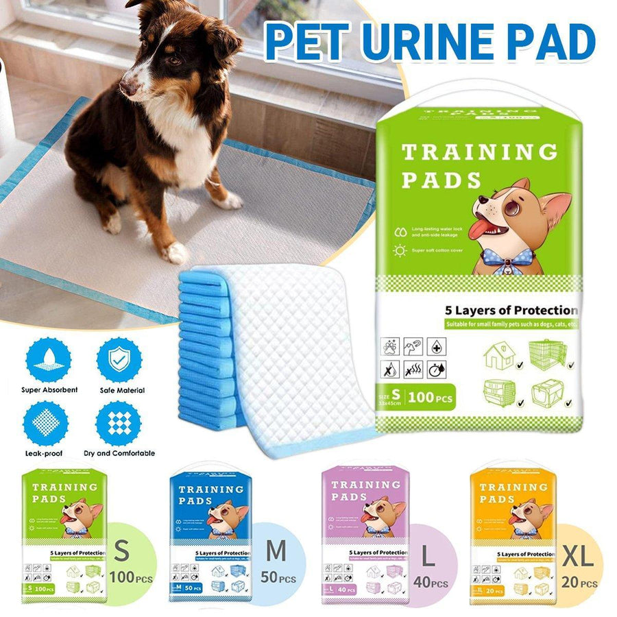 Large Puppy Dog Training Pads Pet Toilet Thickened Pee Pads Mat Indoor Absorbent - XL ( 90*60cm) - 20PCS