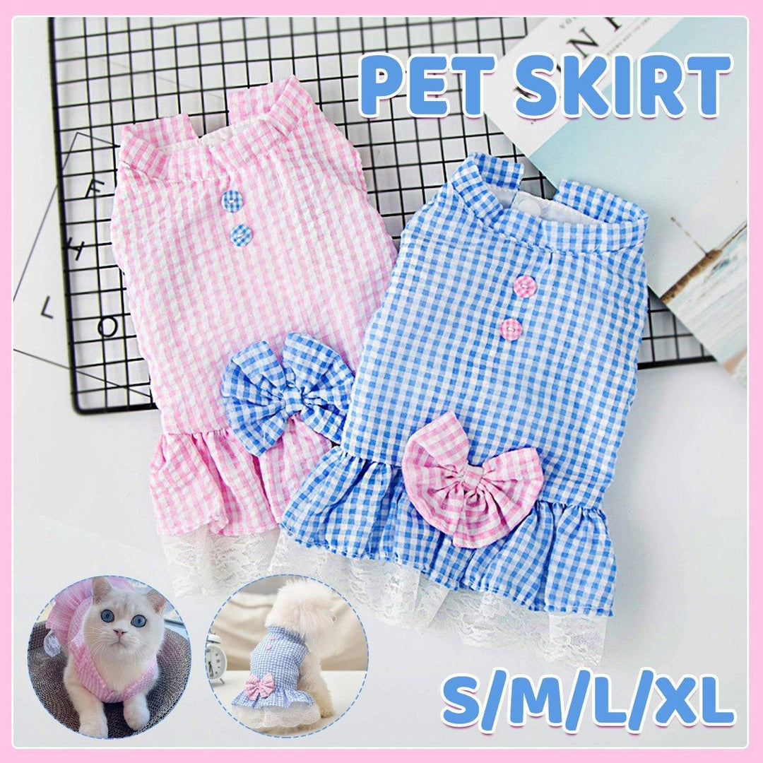 Cute Small Dog Dress Puppy Clothing Pet Apparel for Summer Fashion Outfit - Pink - S