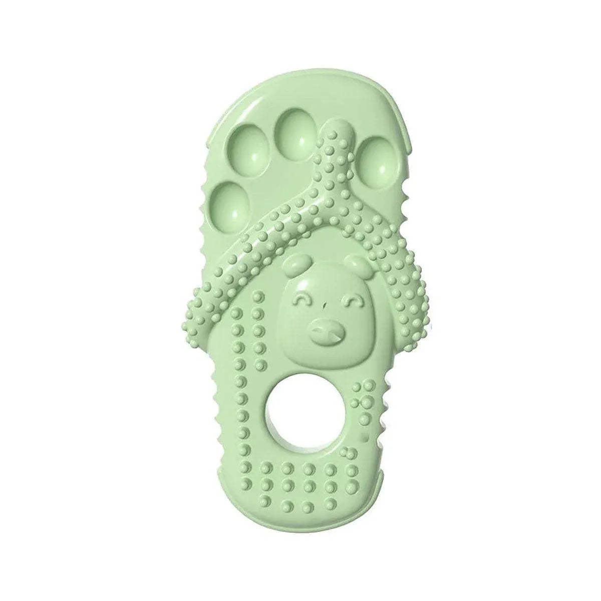 Pet Dog Chew Toy Slipper Shape Teething Durable Puppy Play Training - Green