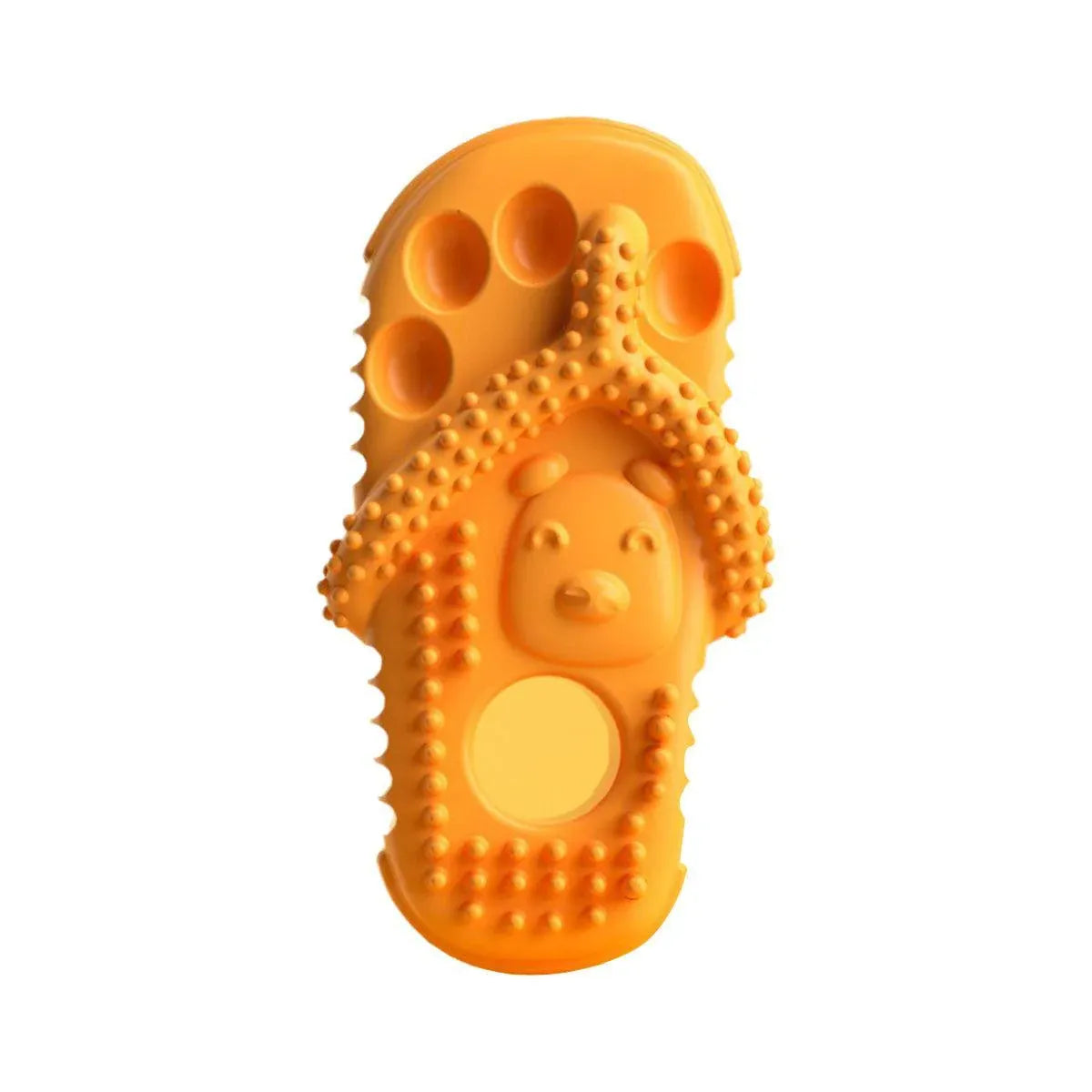 Pet Dog Chew Toy Slipper Shape Teething Durable Puppy Play Training - Orange