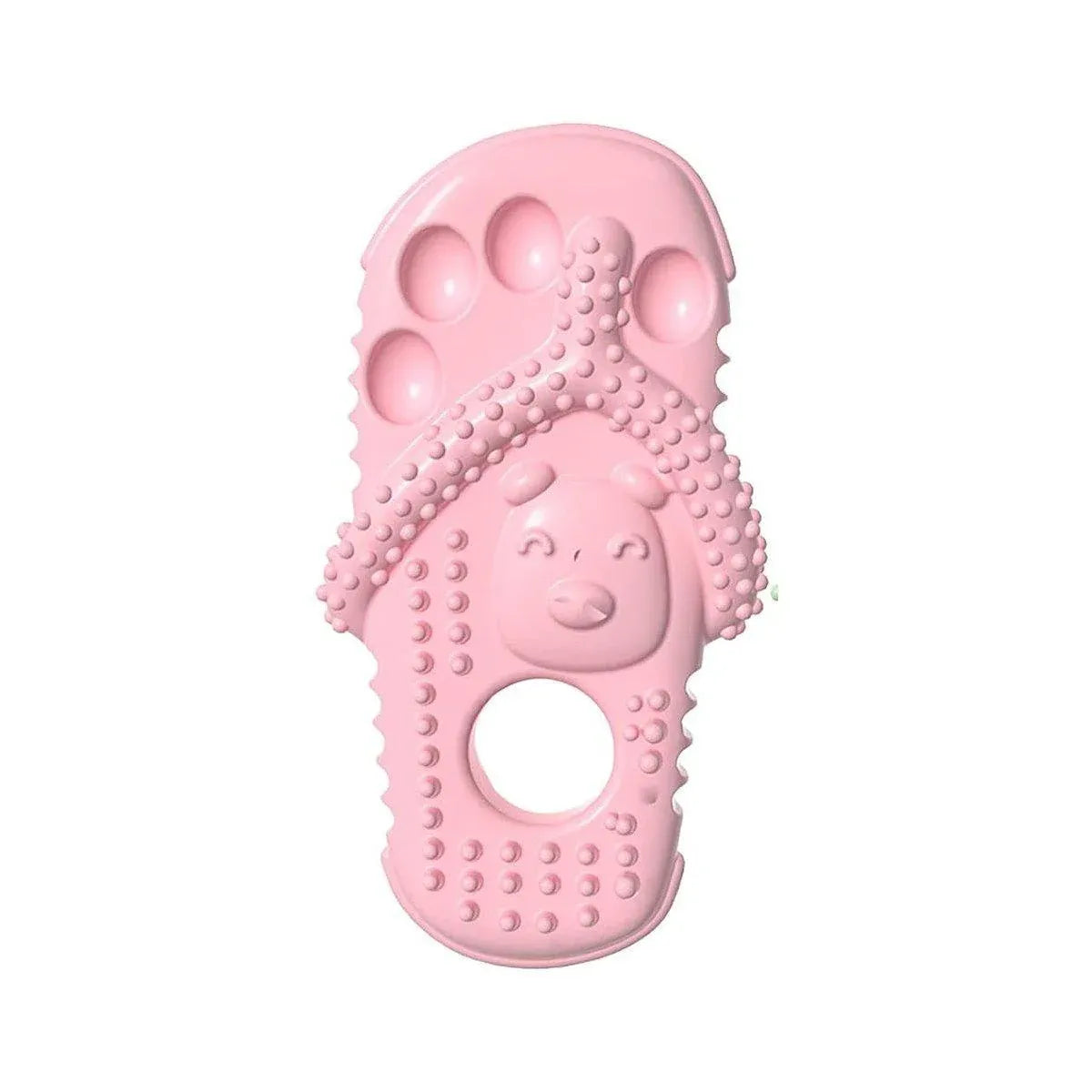 Pet Dog Chew Toy Slipper Shape Teething Durable Puppy Play Training - Pink
