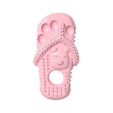 Pet Dog Chew Toy Slipper Shape Teething Durable Puppy Play Training - Pink