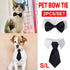 2pcs Pet Bow Tie Collar Dog Cat Suit Dress Accessories Adjustable Neck Strap - S