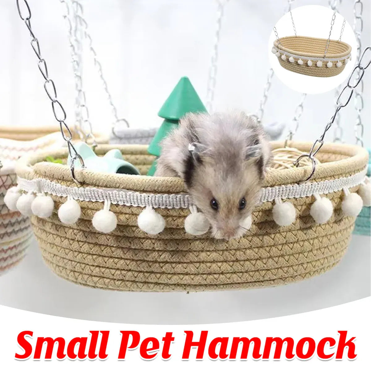 Small Pet Hammock For Hamster Guinea Pig Rat Ferret Cage Hanging Bed Nest