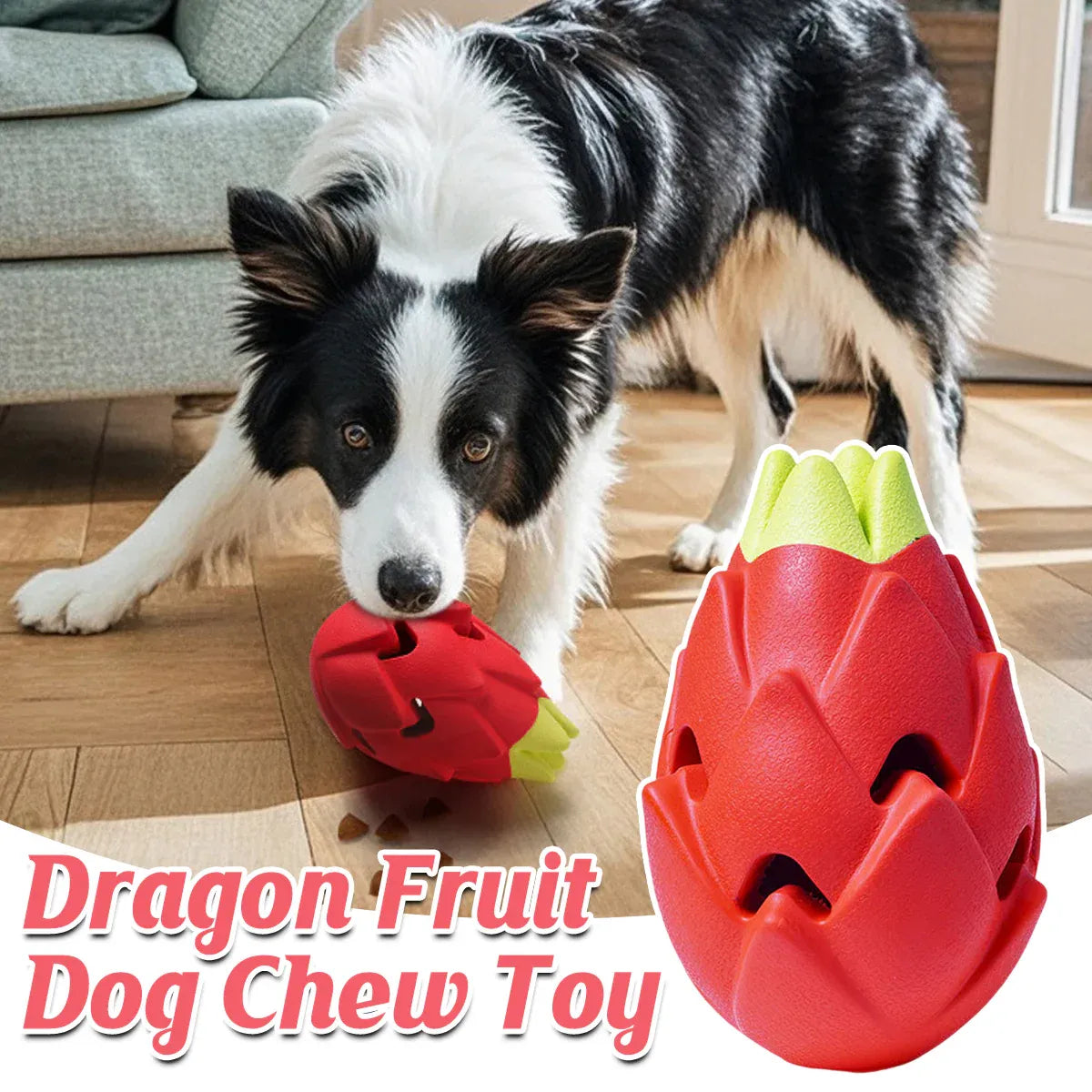 Dragon Fruit Shaped Dog Chew Toy Durable Health for Puppy Small Medium Dogs