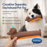 Indoor Pet Latex Squeaky Dachshund Dog Toy Interactive Boredom Relief Chew Toy