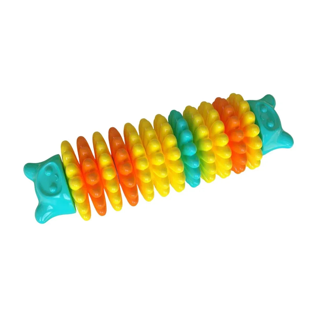 Bear Head Dog Chew Toys for Teething and Fun Caterpillar Pet Toys for Dogs - Lake Blue