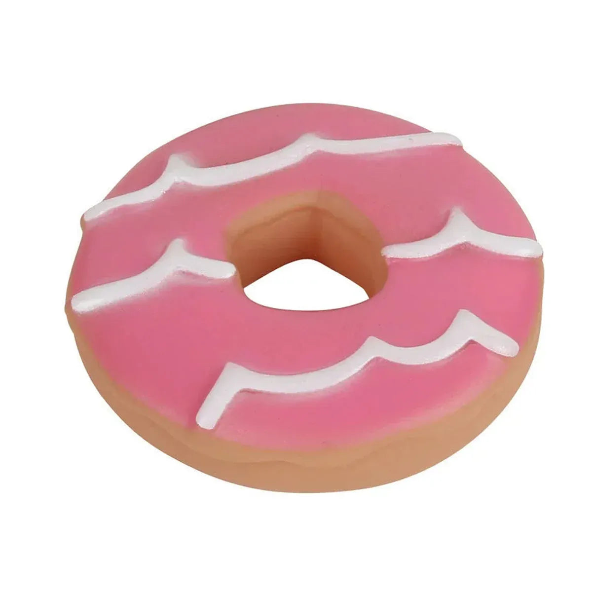 Dog Teeth Grinding Toy Round Cake Shape Dog Chew Biting Toy Fun Interactive - Pink