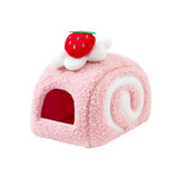 Hamster Cotton Nest Warm Cozy for Small Pets Winter Sleeping Bed Soft Washable - Pink