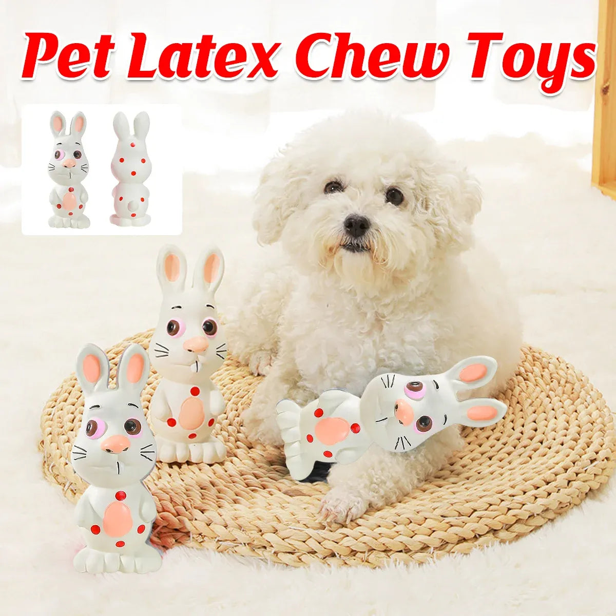 Latex Pet Dog Toy Squeaky Chew Sound Toy Durable Interactive Puppy Training Toy