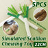 5pcs Simulation Scallion Cat Chewing Toy with Silvervine Bell Felt Interactive