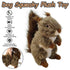 Simulation Squirrel Plush Dog Toy Interactive Squeaky Chew for Puppies