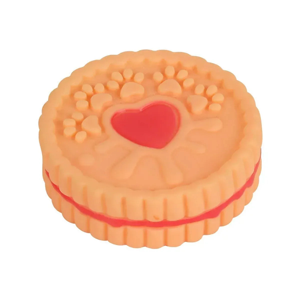 Dog Teeth Grinding Toy Round Cake Shape Dog Chew Biting Toy Fun Interactive - Yellow