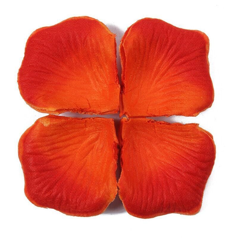 1000 PCS Silk Rose Petals Elegant Wedding or Event Decoration - Setting Sun Red