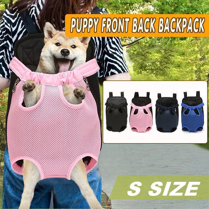 S Size Pet Carrier Dog Cat Puppy Front Back Backpack Shoulder Carry Sling Pouch Bag - Blue