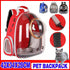 Travel Space Capsule Dog Cat Bag Breathable Outdoor Pet Backpack Carrier - Red