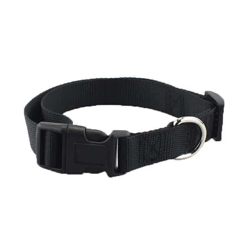 S Size Dog Puppy Pet Collar Adjustable Nylon Toy Small Pink Blue Red Black - Black