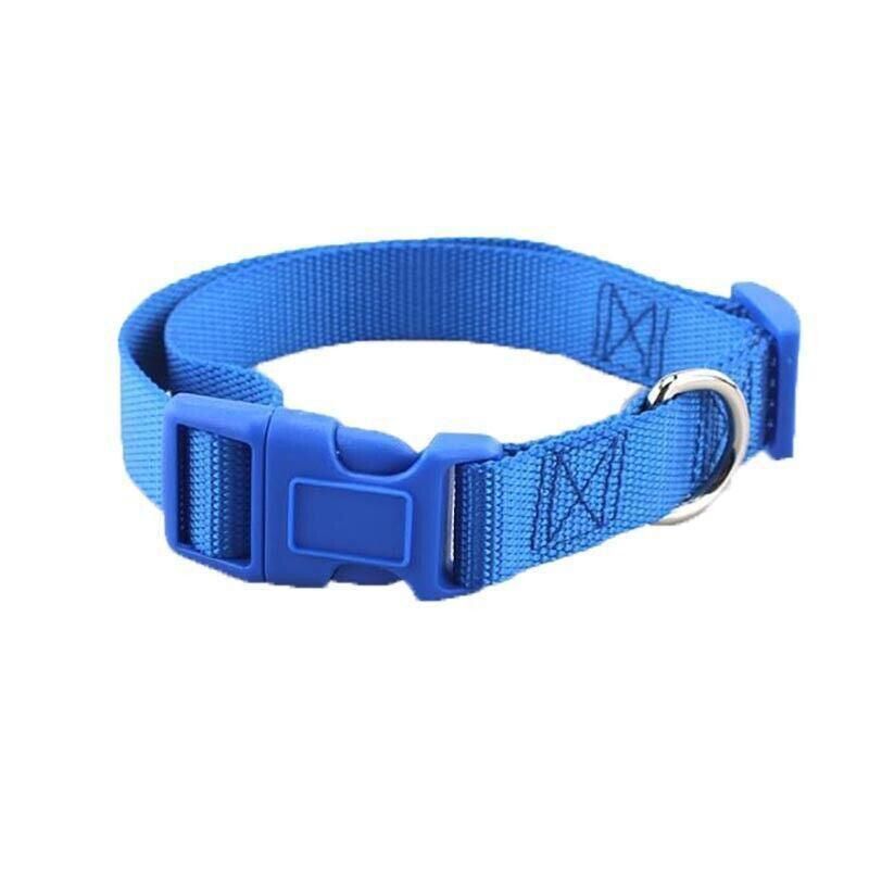 S Size Dog Puppy Pet Collar Adjustable Nylon Toy Small Pink Blue Red Black - Blue