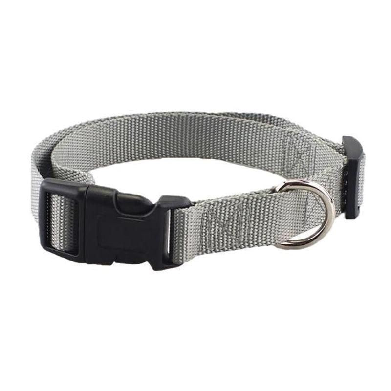 S Size Dog Puppy Pet Collar Adjustable Nylon Toy Small Pink Blue Red Black - Grey