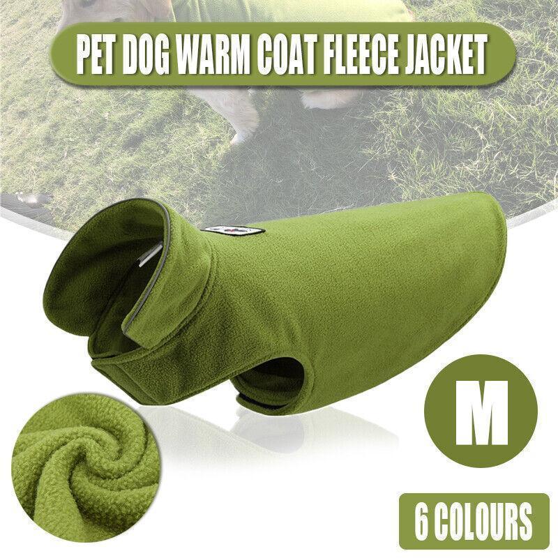 M Size Pet Dog Warm Coat Fleece Jacket Jumper Sweater Winter Puppy Vest Outfit - Yellow