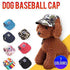 Dog Baseball Cap Outdoor Pet Sun Hat Summer Canvas Visor Puppy M Size - Flower