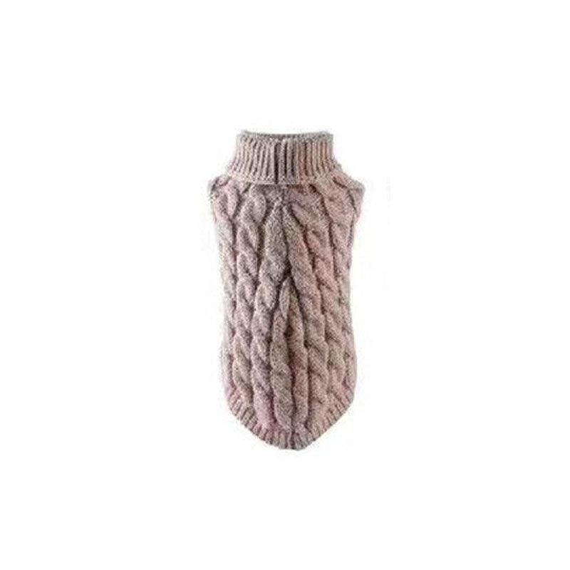 Puppy Dog Jumper Winter Warm Knitted Sweater Pet Clothes Small Dogs Coat Thermal XL - Beige