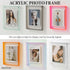 Acrylic Photo Frame Double-Sided Clear Display with Screw Mount â€“ 16x21cm - Red